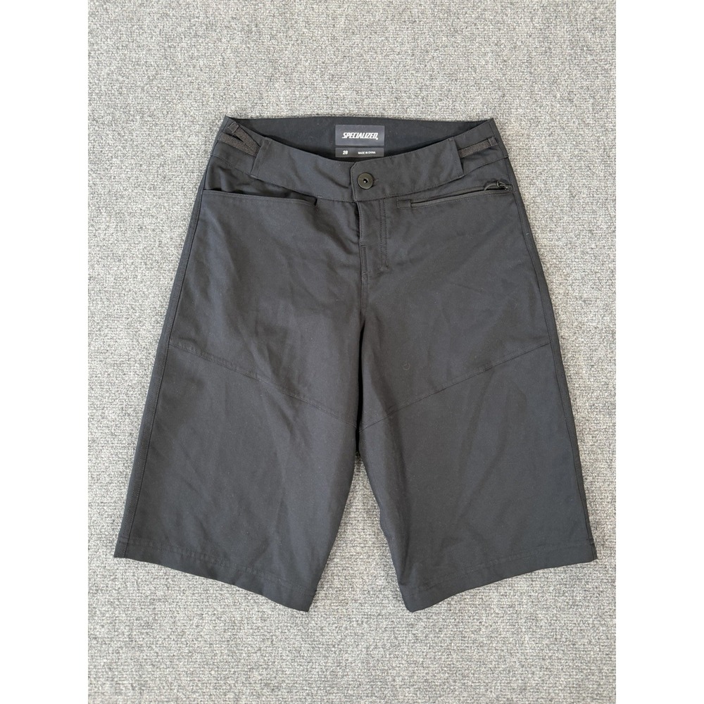 Specialized Mens Trail Air Cycling Shorts Size 28 Black Adjustable Waist 11" EUC